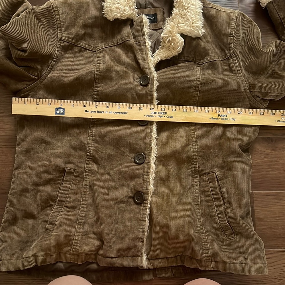 Braetan XL corduroy coat jacket Brown and tan warm office work school vacay - Picture 8 of 16